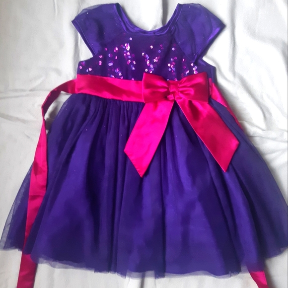 Toddlers Purple Sparkle Dress - Picture 1 of 2